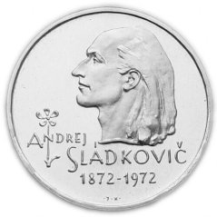 Stříbrná mince 20 Kčs Andrej Sládkovič | 1972 | Proof