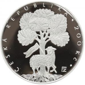 Strieborná minca 200 Kč Založení Jednoty bratrské | 2007 | Standard