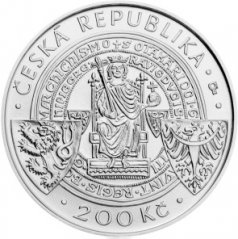 Stříbrná mince 200 Kč České Budějovice jako královské město | 2015 | Standard