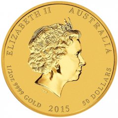 Zlatá investiční mince Rok Kozy 1/2 Oz | Lunar II | 2015