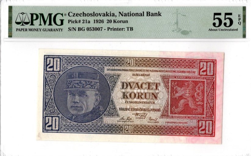 Banknote 20 Korun | 1926 | EPQ 55