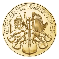 Zlatá investiční mince Wiener Philharmoniker 1/10 Oz