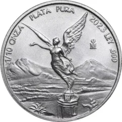 Strieborná investičná minca Mexiko Libertad 1/10 Oz | 2023