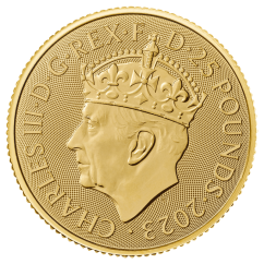 Zlatá investičná minca Korunovácia krále 1/4 oz | RC3 | Charles III | 2023