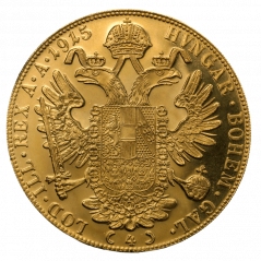 Zlatá investičná minca 4 Dukát Františka Jozefa I. | 1915 | Novorazba