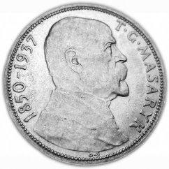 Silver coin 20 CZK | 1937 | Death of President T. G. Masaryk