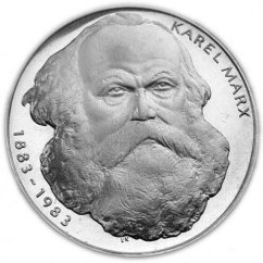 Strieborná minca 100 Kčs Karl Marx | 1983 | Proof