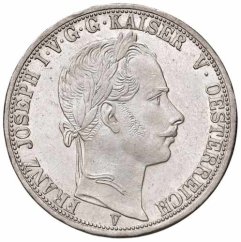 Silver coin federal 1 tolar Franz-Joseph I. | Austrian mintage | 1868 | III. federal shootings in Vienna