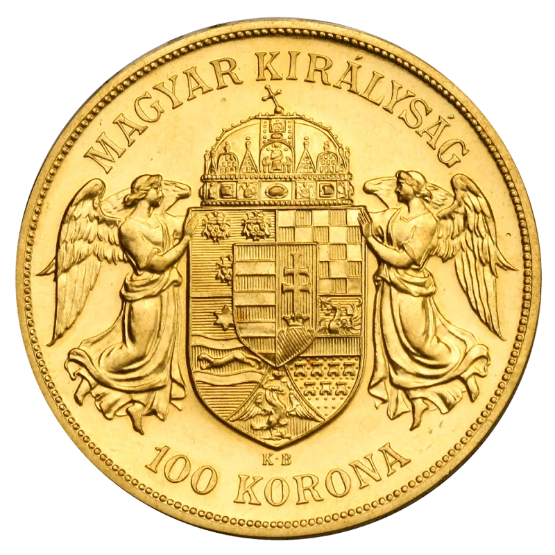 Zlatá investiční mince 100 Korona Františka Josefa I. | 1908 | Uherská Novoražba