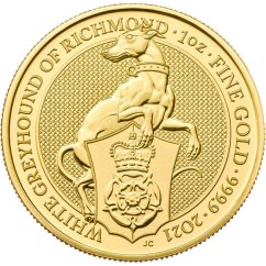 Złota moneta Biały Chart z Richmond 1 oz | Bestie Królowej | 2021