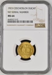 Złota Moneta 1 Dukat Św. Wacław | 1923 | NGC | MS 64