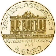 Gold coin Vienna Philharmonic 1/25 oz | 2026