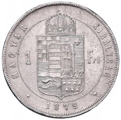 Stříbrná mince 1 Zlatník Františka Josefa I. | Uherská ražba | 1869 KB