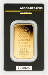 31,1g Argor-Heraeus | Kinebar | aranytömb