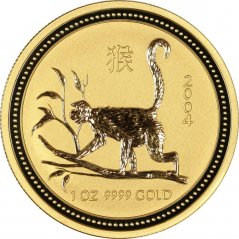 Zlatá investičná minca Rok Opice 1/20 Oz | Lunar I | 2004