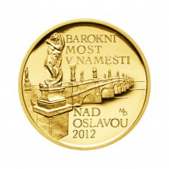 Zlatá minca 5000 Kč Barokní most v Náměšti nad Oslavou | 2012 | Proof