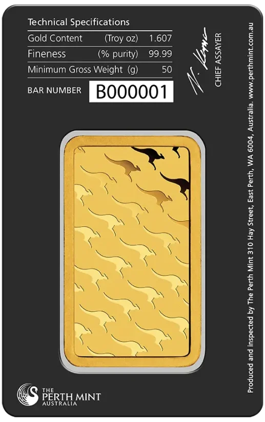 50g investiční zlatý slitek | Perth Mint
