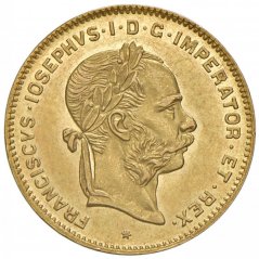 Zlatá mince 4 Zlatník Františka Josefa I. | Rakouská ražba | 1883