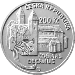 Strieborná minca 200 Kč Kronikář Kosmas | 2025 | Standard