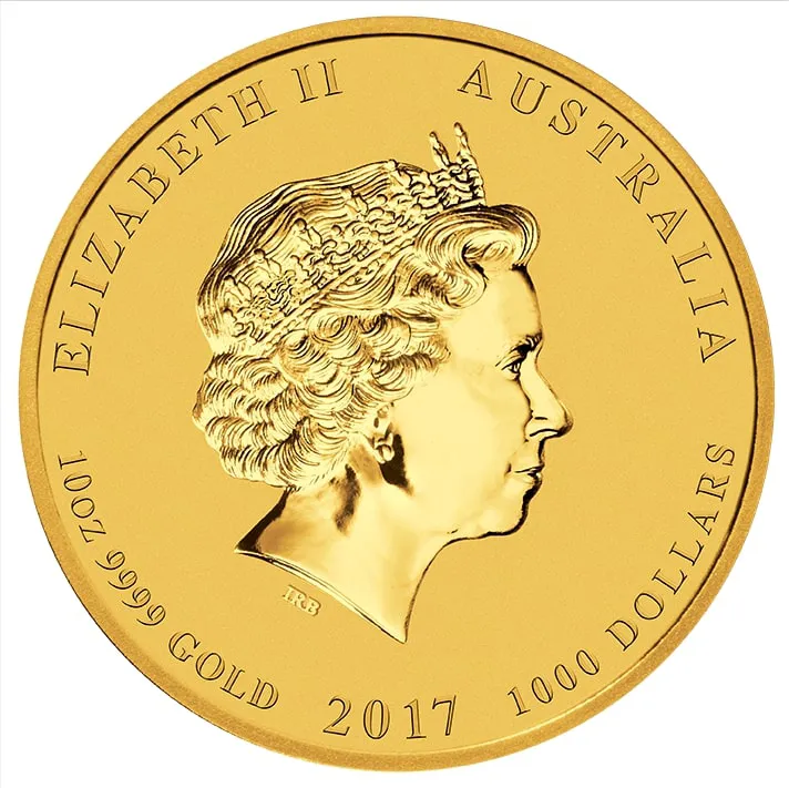 Zlatá investiční mince Rok Kohouta 10 Oz | Lunar II | 2017