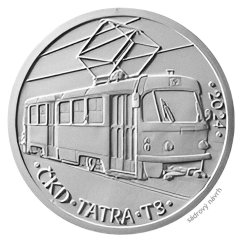 Stříbrná mince 500 Kč Tramvaj ČKD Tatra T3 | 2024 | Proof