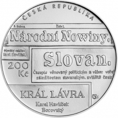 Strieborná minca 200 Kč Karel Havlíček Borovský | 2021 | Standard