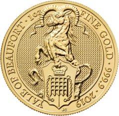 Zlatá investiční mince Yale 1 Oz | Queens Beasts | 2019