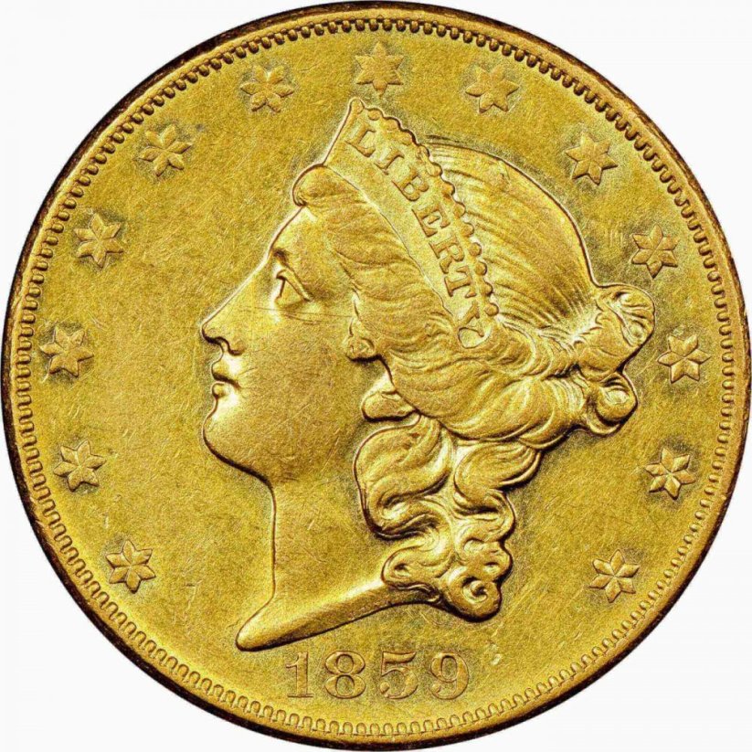 Zlatá mince 20 Dollar American Double Eagle | Liberty Head | 1859