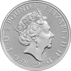 Stříbrná investiční mince Red Dragon 10 Oz | Queens Beasts | 2018