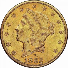 Gold coin 20 Dollar American Double Eagle | Liberty Head | 1882
