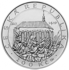 Stříbrná mince 200 Kč První pražská defenestrace | 2019 | Standard