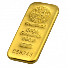 500g investičná zlatá tehlička | Argor-Heraeus