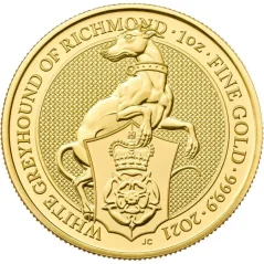 Złota moneta Biały Chart z Richmond 1 oz | Bestie Królowej | 2021