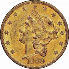 Złota Moneta 20 Dolarów Podwójny Orzeł | Liberty Head | 1869