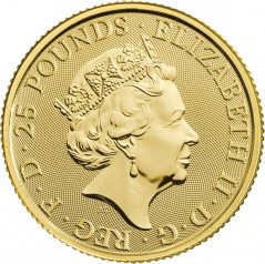 Zlatá investiční mince White Lion 1/4 Oz | Queens Beasts | 2020