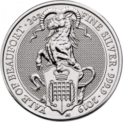 Stříbrná investiční mince Yale 2 Oz | Queens Beasts | 2019