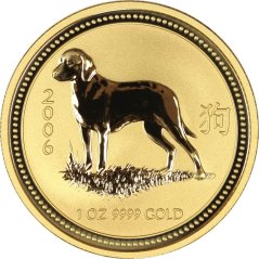 Zlatá investičná minca Rok Psa 10 Oz | Lunar I | 2006