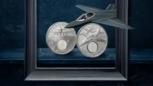 Stříbrná pamětní mince ČNB Cvičný letoun Aero L-39 Albatros