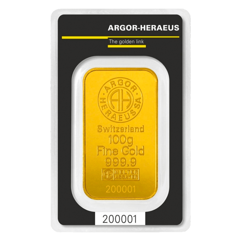 100g investiční zlatý slitek | Argor-Heraeus
