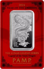 31,1g Silver Bar | Year of the Dragon | Lunar | PAMP