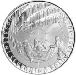 Silver coin 200 CZK Dosažení severního pólu | 2009 | Proof