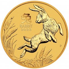 Zlatá investičná minca Rok Králika 2 Oz | Lunar III | 2023