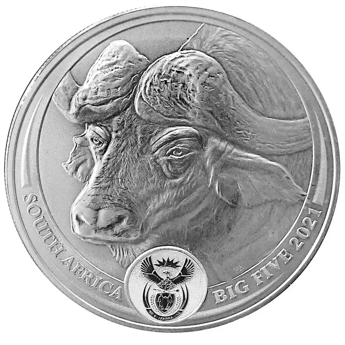 Stříbrná investiční mince Buvol 1 Oz | Big Five I | 2021