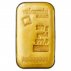 100g investiční zlatý slitek | Valcambi | Litý slitek