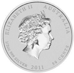 Stříbrná investiční mince Rok Králíka 1/2 Oz | Lunar II | 2011