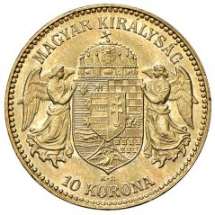 Zlatá mince 10 Korona Františka Josefa I. | Uherská ražba | 1910