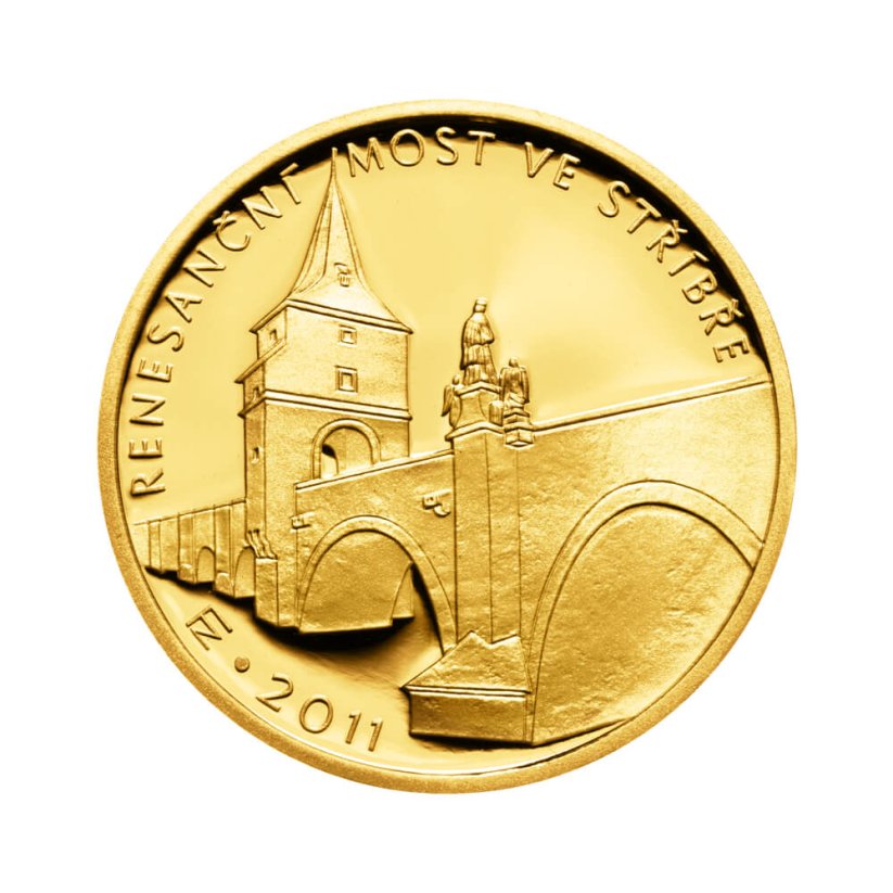 Zlatá mince 5000 Kč Renesanční most ve Stříbře | 2011 | Standard