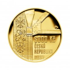 Gold coin 5000 CZK Žďákovský obloukový most | 2015 | Proof
