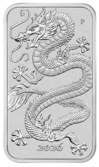 Strieborná investičná minca Dragon Rectangular 1 Oz | 2026