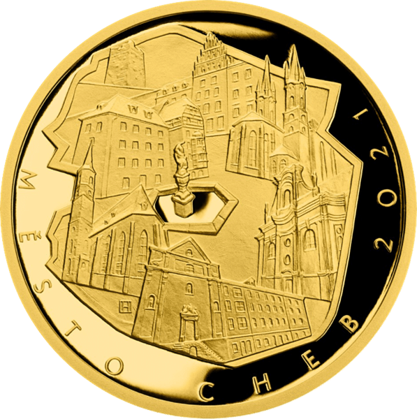 Zlatá mince 5000 Kč Město Cheb | 2021 | Proof
